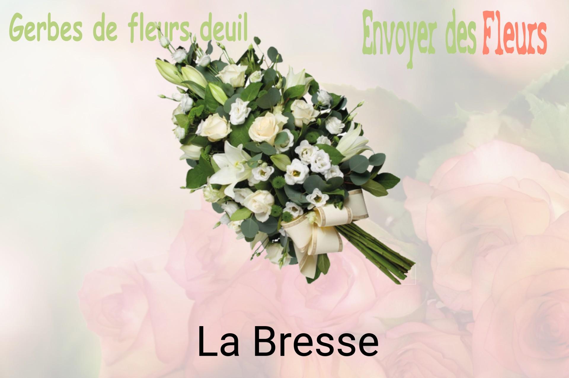 Gerbe de fleurs de deuil livrée à La Bresse